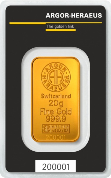20 Gramm Goldbarren